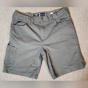 Mens Ariat Rebar M4 Relaxed Shorts Work Brown Size 36